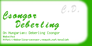 csongor deberling business card